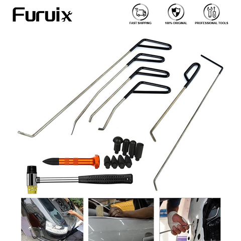 tools Rods Hook Tool Paintless Dent Repair Car Dent Removal Tool Kit Hail Hammer Dent remove set ► Photo 1/6