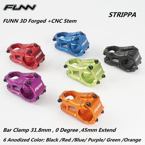 FUNN STRIPPA 3D FORGED  MTB Mountain Bike Bar Clamp 31.8MM 45MM Extend Steer Size 28.6MM ENDURO Dirt Jump AM XC Bicycle Stem ► Photo 1/6