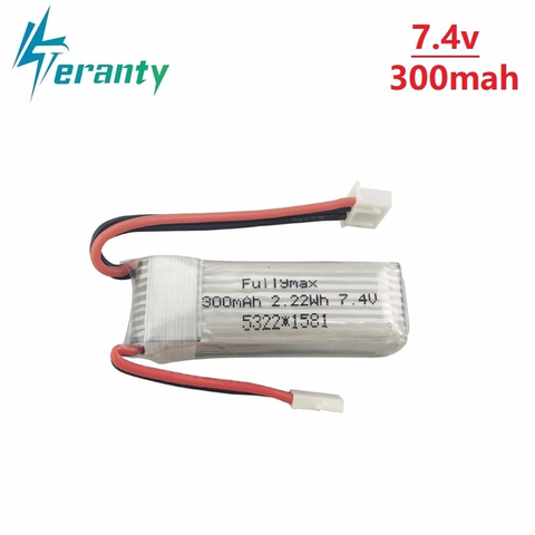 7.4V 300mAh 30C Lipo Battery for XK DHC-2 A600 A700 A800 A430 7.4v lipo battery for WLToys F959 RC Airplane RTF 1Pcs to 10Pcs ► Photo 1/4