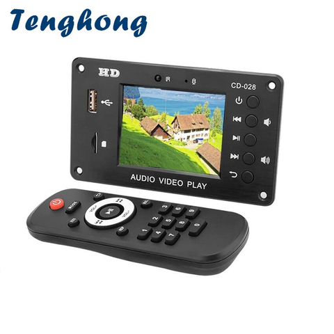 Tenghong Bluetooth 5.0 MP3 Decoder Player 2.8Inch HD 7-24V Multimedia Video Decoding Module AUX USB TF Card DIY Sound Amplifiers ► Photo 1/6