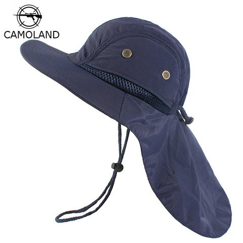 Unisex UV Protection Boonie HAT Outdoor Brim Neck Cover Bucket Sun Flap Cap HATS