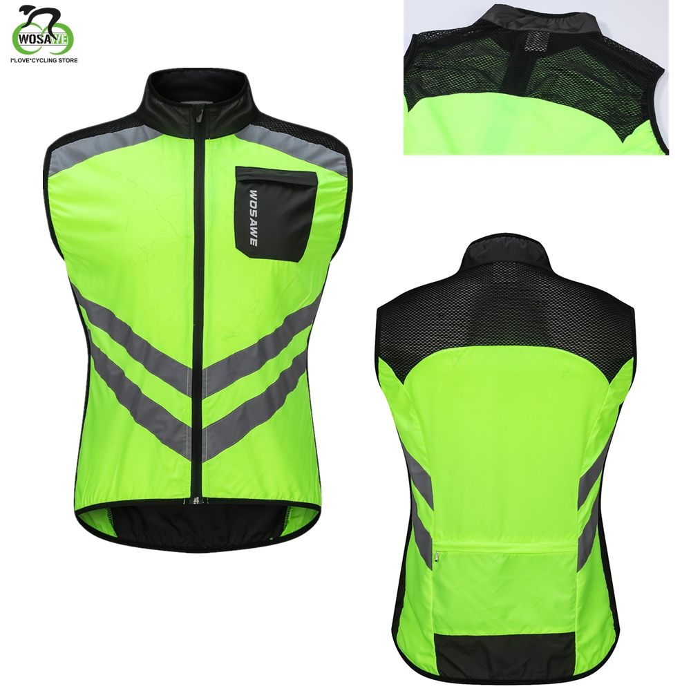 ROCKBROS bicycle warning vest, reflective bicycle vest, windproof,  breathable