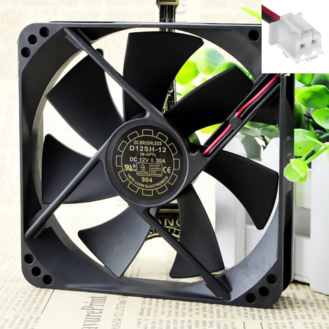 Brand new Original Yate Loon D12SH-12 D12SM-12 12025 120x120x25mm DC 12V 0.30A cooling fan ► Photo 1/5