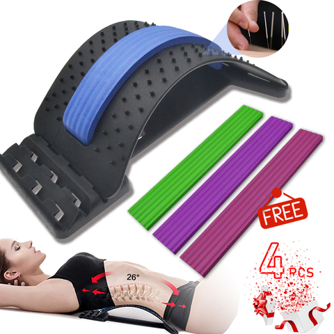 Back Massager Stretcher Support Spine Deck Pain Relief Chiropractic Lumbar Relief Back Stretcher Fitness Massage Equipment ► Photo 1/6