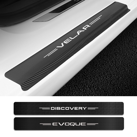 4PCS Car Sill Plate Cover Guard For Land Rover Discovery 3 4 2 Freelander 2 1 Evoque Velar Auto Accessories Carbon Fiber Sticker ► Photo 1/6