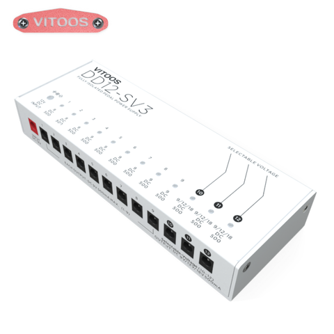 VITOOS DD12-SV3 effect pedal power supply fully isolated Filter ripple Noise reduction High Power Digital effector ► Photo 1/6