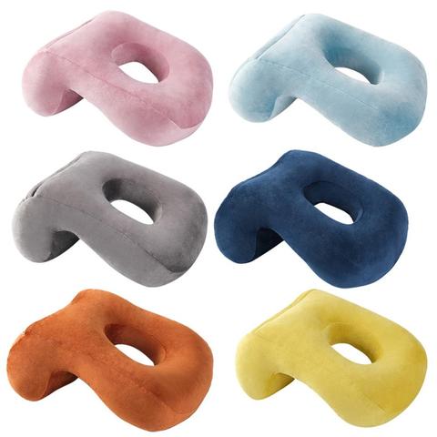 Portable Travel Noon Nap Neck Pillow Office Home Desk Soft Cushion with Relax Hole portable and lightweight, you can carry it ► Photo 1/6