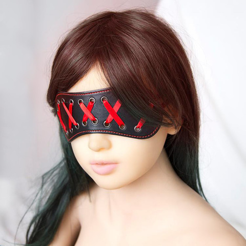 New Ribbon Style PU Leather Blindfold, Fetish bdsm Bondage Mask, Sex Toys for Couples, Sleeping Mask, Sex Products, Erotic Toys ► Photo 1/6