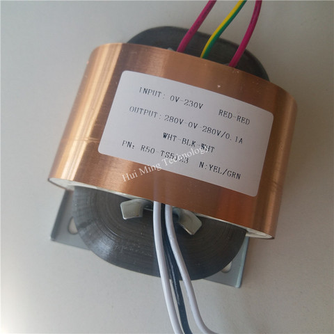 280V-0-280V 0.1A R Core Transformer 60VA R50 custom transformer 230V copper shield Power amplifier electric transformers 230V ► Photo 1/1