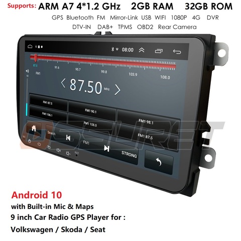 2 Din Android 4G Car radio GPS Navigation For VW Passat B6 amarok volkswagen Jetta T5Skoda Octavia 2 superb2 golf 5 6 Multimedia ► Photo 1/6