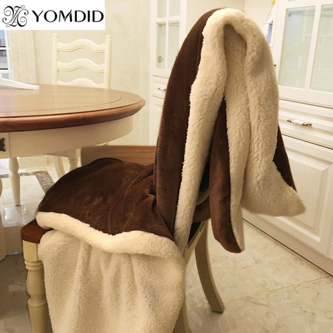 YOMDID Winter Wool Blanket Ferret Cashmere Blanket Warm Blankets Fleece Super Warm Soft Throw On Sofa Bed Cover Square Cobija ► Photo 1/6