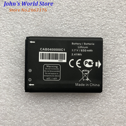 CAB0400000C1 Battery For ALCATEL One Touch 103 103A 105 105A OT-2012D CAB3010010C1 CAB30M0000C1 CAB2170000C1 CAB22B0000C1 ► Photo 1/4