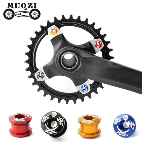 MUQZI 5pcs Bicycle Chainwheel Screws Crank Chainring Bolts MTB Road Bike Aluminum Alloy Crankset Single Double Disc Nut ► Photo 1/6