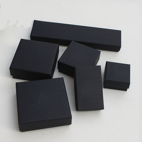 12pcs Cardboard Jewelry Set Gift Box Ring Necklace Bracelets Earring Gift  Packaging Boxes With Sponge Inside Rectangle