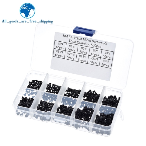 500Pcs M2 M2.5 M3 KM Screw Flat Head Phillips Screws Laptop Notebook Screws Set Kit for computer small screw ► Photo 1/6