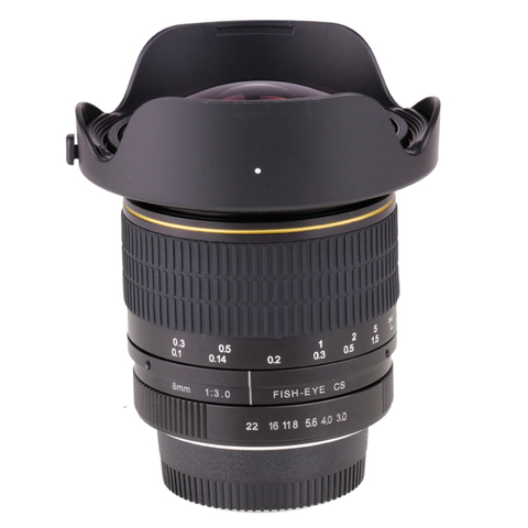 8mm F/3.0 Ultra Wide Angle Fisheye Lens for Nikon DSLR Camera D3100 D3200 D5200 D5500 D7000 D7200 D800 D700 D90 D7100  free ship ► Photo 1/6