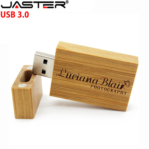 JASTER USB 3.0 Custom LOGO natural wood memory stick usb flash drive Memory card pen drive pendrive 8GB 16GB 32GB 64GB gift ► Photo 1/6