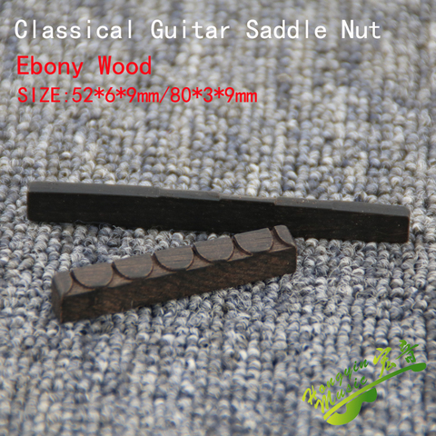 1 Set African Ebony Bridge Pins Nail Nut Saddle Part For Classical Guitar High Quality Guitar Accessories ► Photo 1/5