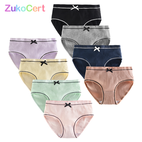 ZukoCert Cotton Briefs for Girls Panties Underwear Kids Candy Colors Girl Panty Children Clothes One Size for 9-20 Years ► Photo 1/6