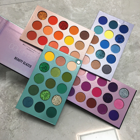 Beauty Glazed Eyeshadow Pallete 63 Color Makeup Eye shadow Palette Pigment Glitter Shimmer Make up Sombra Paleta De Sombra Set ► Photo 1/6