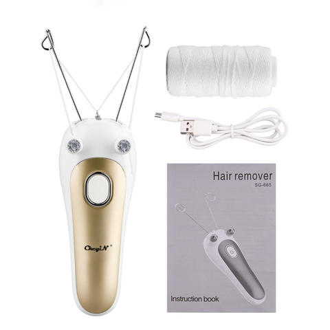 Electric Facial Hair Remover Female Body leg Face Cotton Thread Epilator Shaver Mini Women Hair Removal Beauty Care Machine 50 ► Photo 1/1