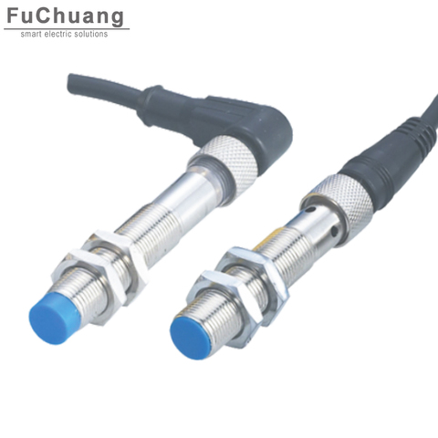 Air Plug Proximity Sensor LJ12 detection 2mm 4mm DC NPN PNP NO NC NO+NC inductive proximity switch with 2M aviation plug cable ► Photo 1/1