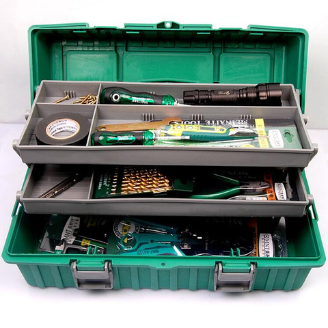 Multifunctional Plastic Tool Box Removable Design Portable Suitcase case Large Capacity storage box organizer for tools ► Photo 1/6