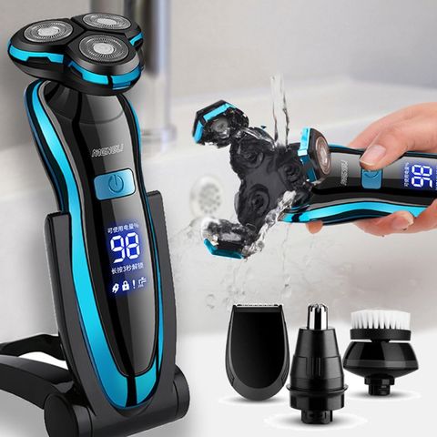 Men Electric Shaver USB Rechargeable Electric Razor Shaving Machine Clipper Beard Trimmer Washable Wet-Dry Dual Use ► Photo 1/6