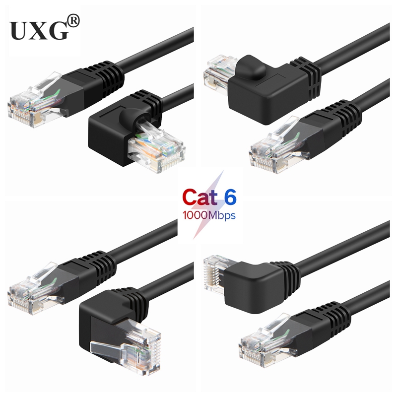 RJ45 cable 26AWG CAT6 UTP Side Angled L Shape RJ45 Patch Cord Shape ...
