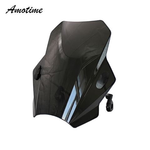 Universal Motorcycle Windscreen Windshield Covers Screen Smoke Lens Motorbikes Deflector For DUCATI YAMAHA BMW SUZUKI Triumph ► Photo 1/6