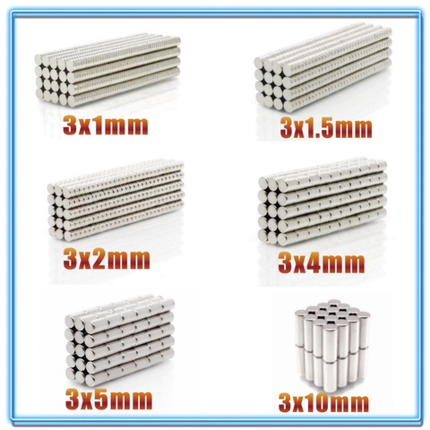 100~500Pcs N35 Round Magnet 3x1 3x1.5 3x2 3x4 3x5 3x10 Neodymium Magnet Permanent NdFeB Super Strong Powerful Magnets 3*1 3*2 ► Photo 1/6