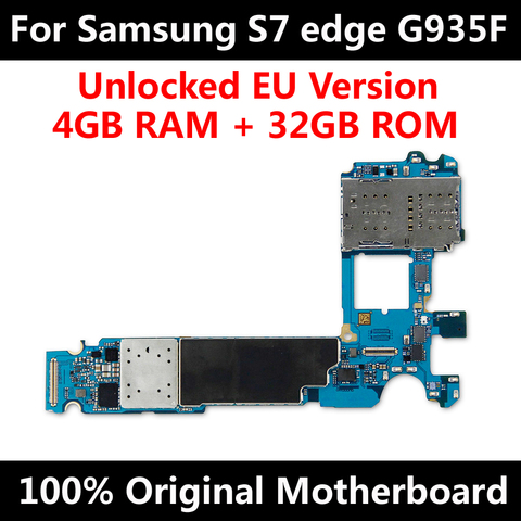 EU Version For Samsung Galaxy S7 edge G935F Motherboard Original MainBoard Unlocked With Chips IMEI OS Good Working Logic Board ► Photo 1/1