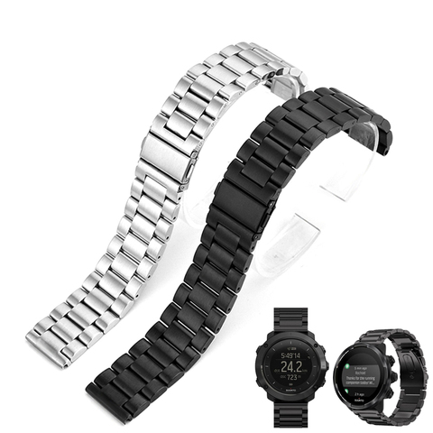 Stainless steel Watchband +Tool for Suunto 9/Ambit 3 Vertical/Spartan Sport HR metal Watch Band Wrist Strap Bracelet 24mm black ► Photo 1/6