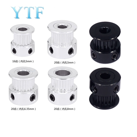 GT2 20 tooth Timing Pulley Aluminum 3D Printer Parts 2GT 20teeth Bore 5mm Width 6mm Part Synchronous Wheel Gear With Screw Teeth ► Photo 1/5
