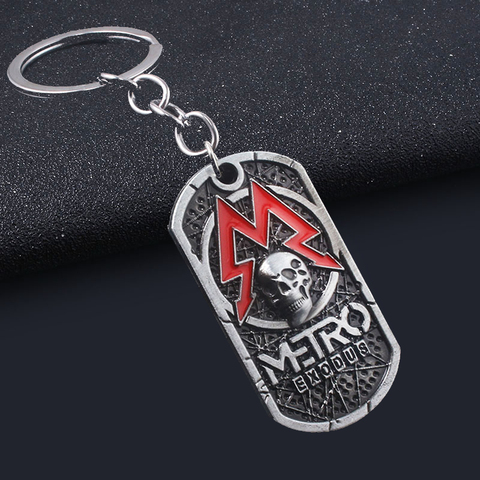 Game Metro Exodus 2033 Skull Keychain High Quality Ancient Metal Keyring Men Car Women Bag Acceesories ► Photo 1/6