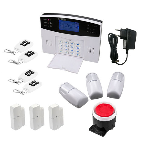 Wireless GSM Alarm Wireless Home Security Alarms System APP Alarm With Voice Prompt SMS Text Auto Dial Motion Detect Fire Alarm ► Photo 1/6