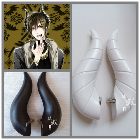 1 Pair Anime Tsukipro Alive Soara Cosplay Horns Head Clip Headwear Overlord Albedo Cosplay Horns Cosplay Props Halloween ► Photo 1/6