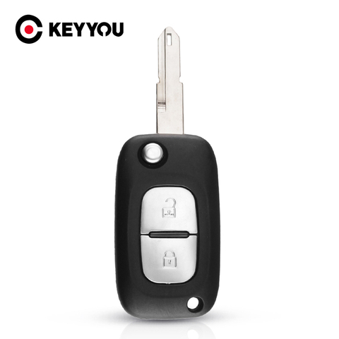 KEYYOU For Renault Megane 2 3 Duster Clio Buttons Car Key Case Cover Remote Flip Folding Auto Key Shell Replacement ► Photo 1/6