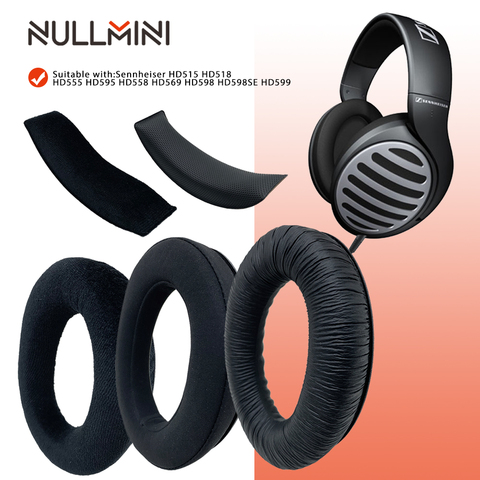 NullMini Replacement Earpads for Sennheiser HD515 HD518 HD555 HD595 HD558 HD569 HD598 HD598SE HD599 Headphones Upgrade Headband ► Photo 1/6