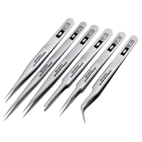PRO RHINO TOOLS RP Series High-hardness Carbon Steel Anti-magnetic Anti-acid Tweezers for Beauty Electronics Jewelry Industry ► Photo 1/6