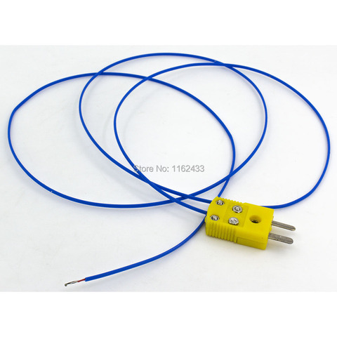 FTARW02 K type 1m PTEE cable wire head plug connection thermocouple temperature sensor ► Photo 1/4