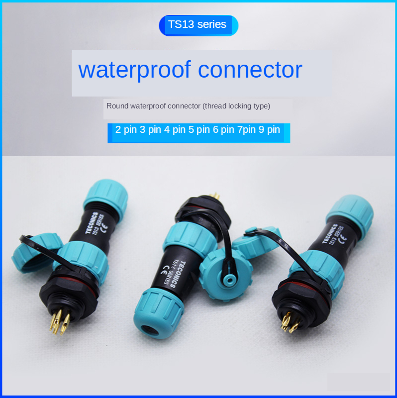 ST13 IP68 Waterproof Connector Male Plug & Female Socket 2/3/4/5/6/7/9 Pin Panel Mount Wire Cable Connector Aviation Plug ► Photo 1/6