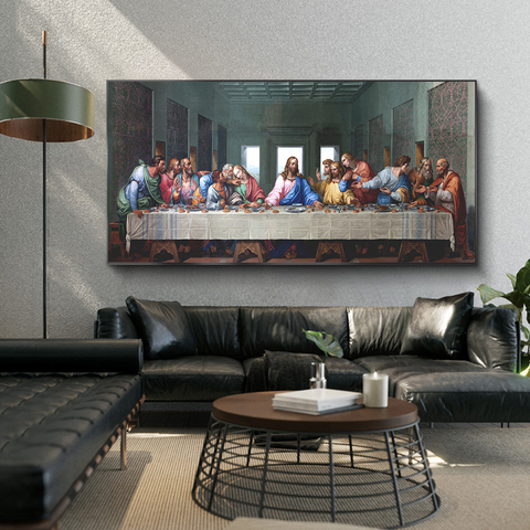 Leonardo da Vinci- Last Supper Canvas Paintings On the Wall Art Posters And Prints Famous Art Jesus Wall Picture Home Decoration ► Photo 1/6