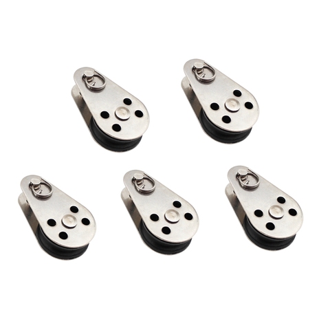 5PCS Stainless Steel M25 Pulley Block Hanging Wire Towing Wheel Lifting Wire Rope Cable Pulley Roller ► Photo 1/6