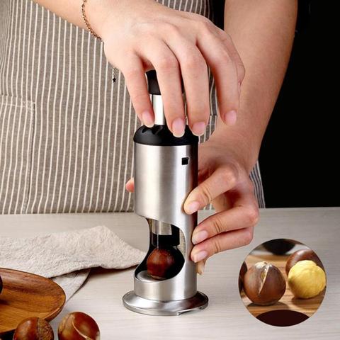 VKTECH Stainless Steel Household Manual Chestnut Opener Peeler Nutcracker Sheller Peeling Chestnut Artifact Kitchen Tools ► Photo 1/6