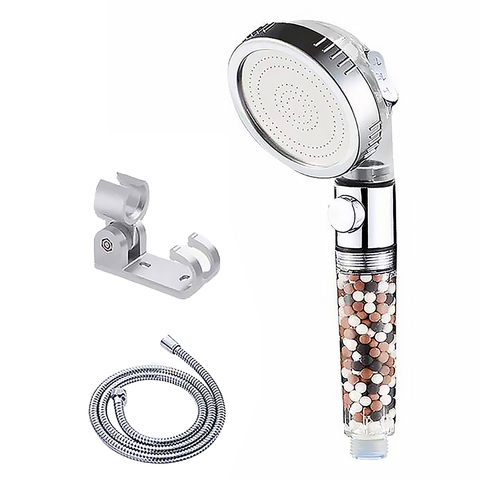 High Quality 1PC Bath Shower Adjustable Jetting Shower Head High Pressure Saving Water Bathroom Anion Filter Shower SPA Nozzle ► Photo 1/6