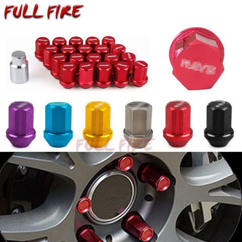 Anti-theft Performac JDM Racing Aluminium alloy Wheel Lug Nuts Screw M12x1.5/1.25 Length 35MM for 95% cars 20 pieces/set ► Photo 1/6