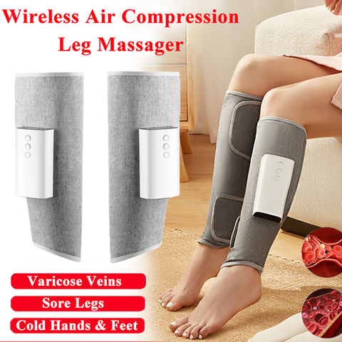 Leg Massager Calf Air Wave Massager Home Foot Remedy For Varicose Vein Pain Physiotherapy Air Pressure Knead Masajeador De Pies ► Photo 1/6