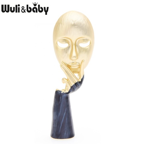 Wuli&baby Enamel Hand Brooches Women Personality Style Face Casual Party Brooch Pins Gifts ► Photo 1/3