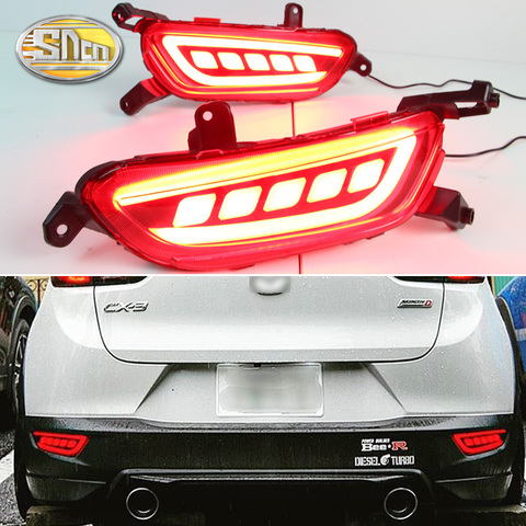 For Mazda CX-3 CX3 2015 2016 2017 2022 SNCN Multi-function Car LED Rear Fog Lamp Bumper Light Brake Light Turn Signal Light ► Photo 1/6